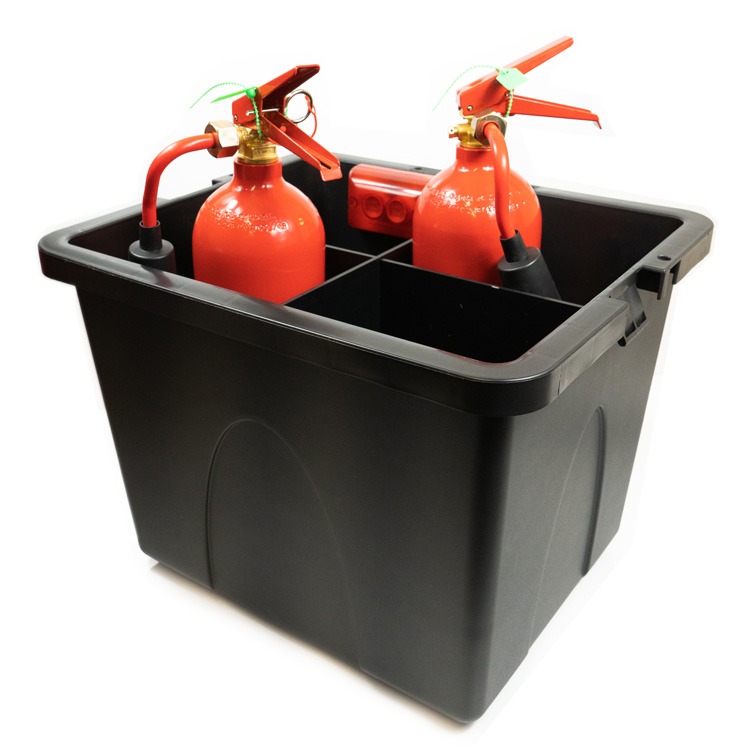 SX2 Cabinet with fire extinguishers in