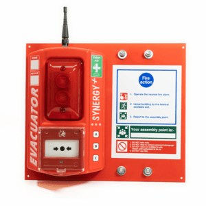 Evacuator Alarms Scaffolding mounting board with alarm